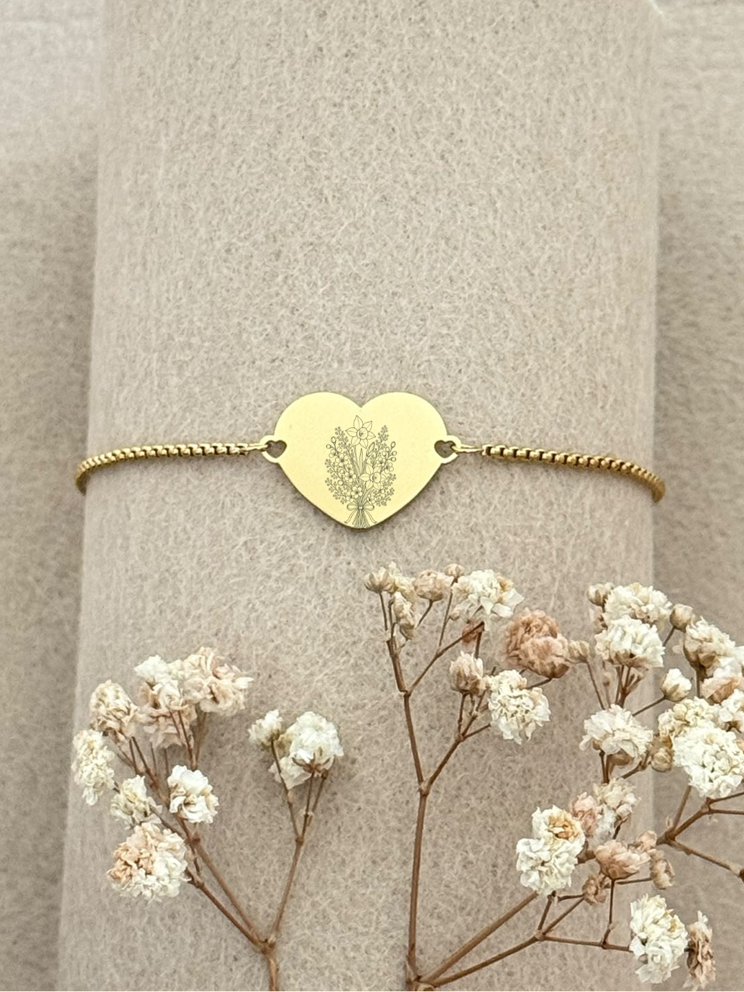 Armband Chloé met geboortebloem