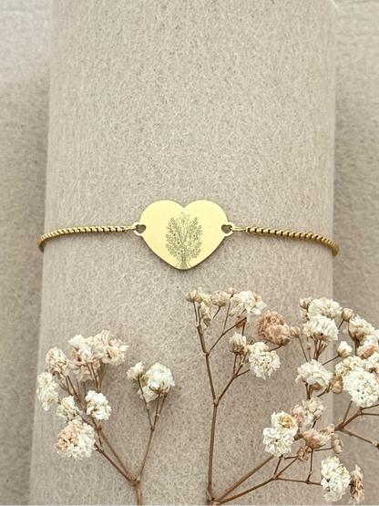 Armband Chloé met geboortebloem