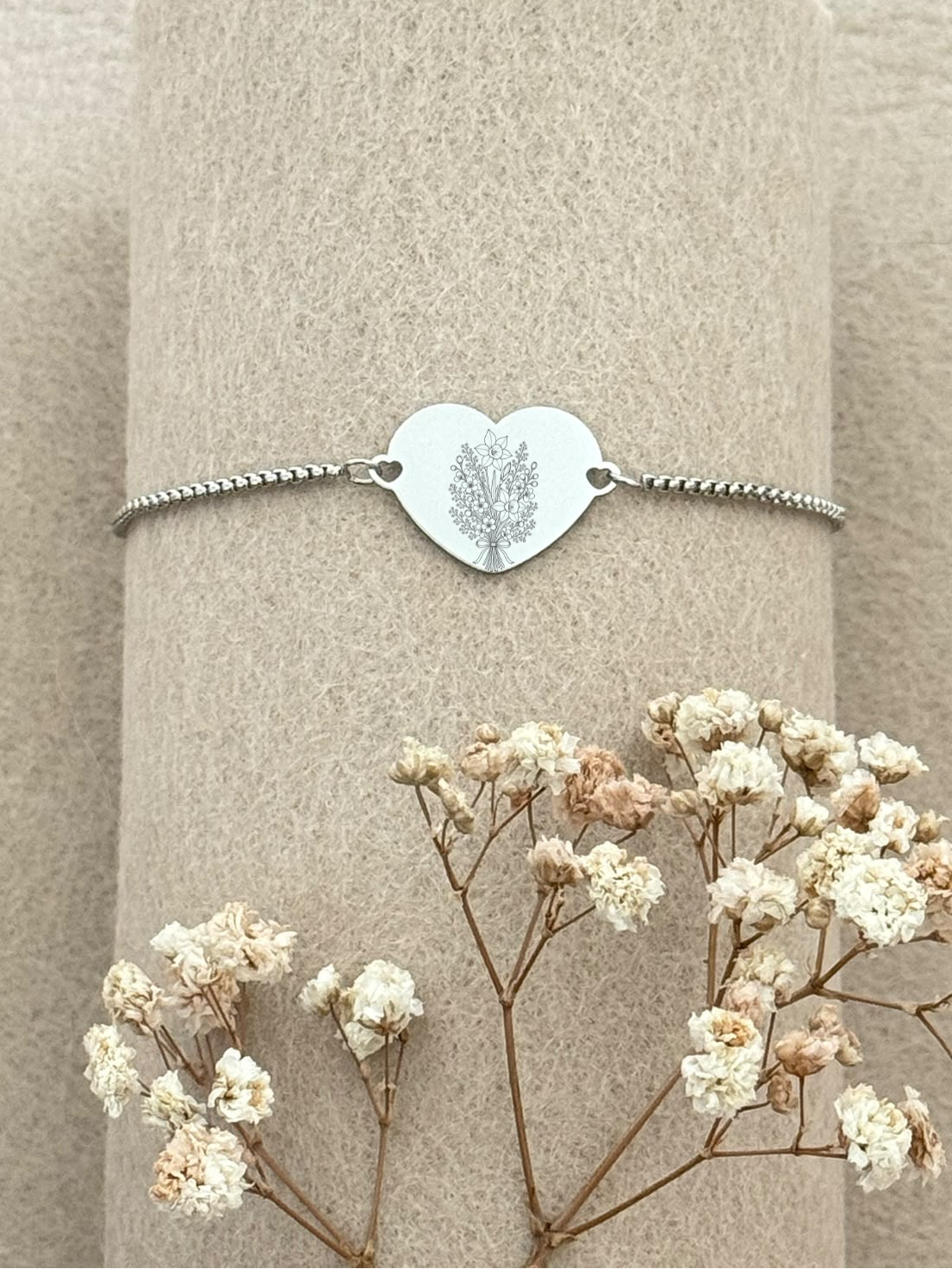 Armband Chloé met geboortebloem