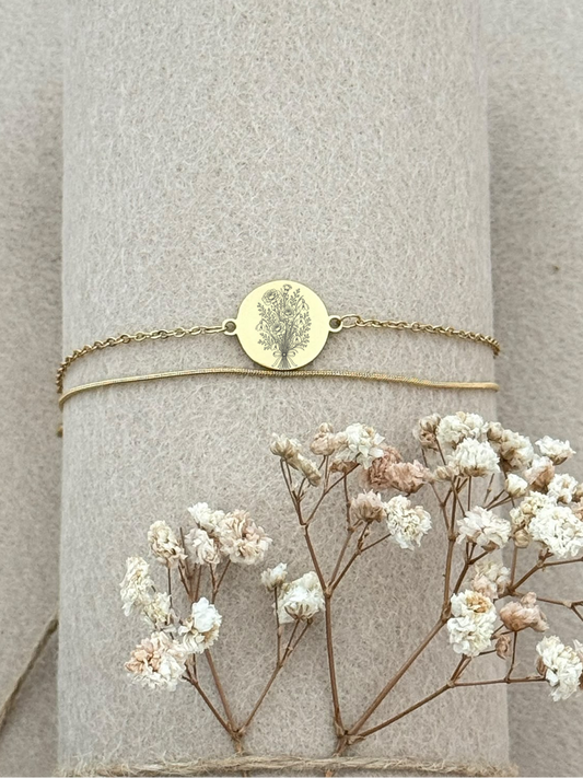 Armband Jolie met geboortebloem