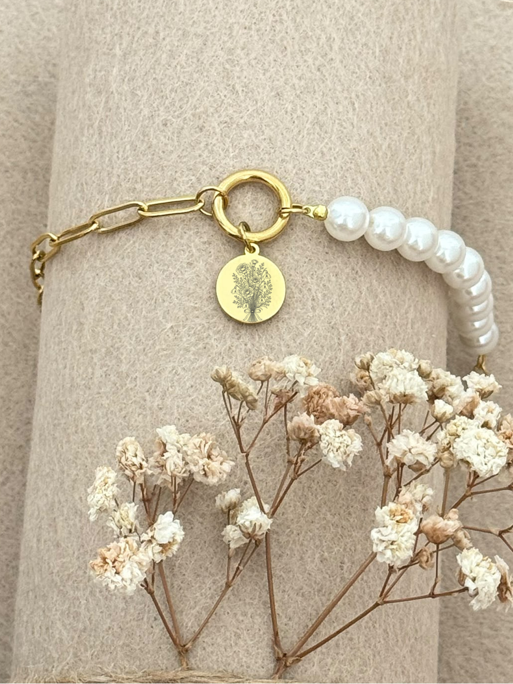Armband Noëmi met geboortebloem